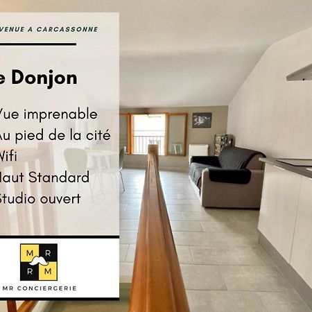 Le Donjon - Vue Cite Pied Cite Medievale Neuf Carcassonne Exterior photo
